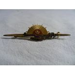 9ct Australian Sweetheart Bar Brooch