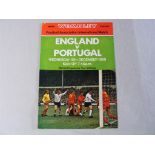 Football Programme: England v Portugal 1969