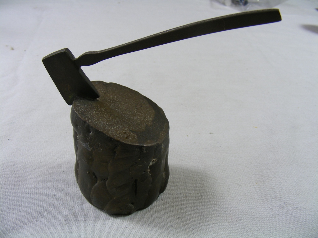 Bronze FIgure of an Axe and Block