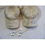 Two signed Golf Caps