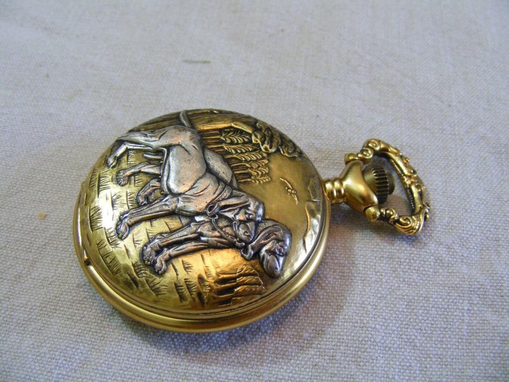 Modern Dog/Shooting interest Pocket Watch - Bild 3 aus 5