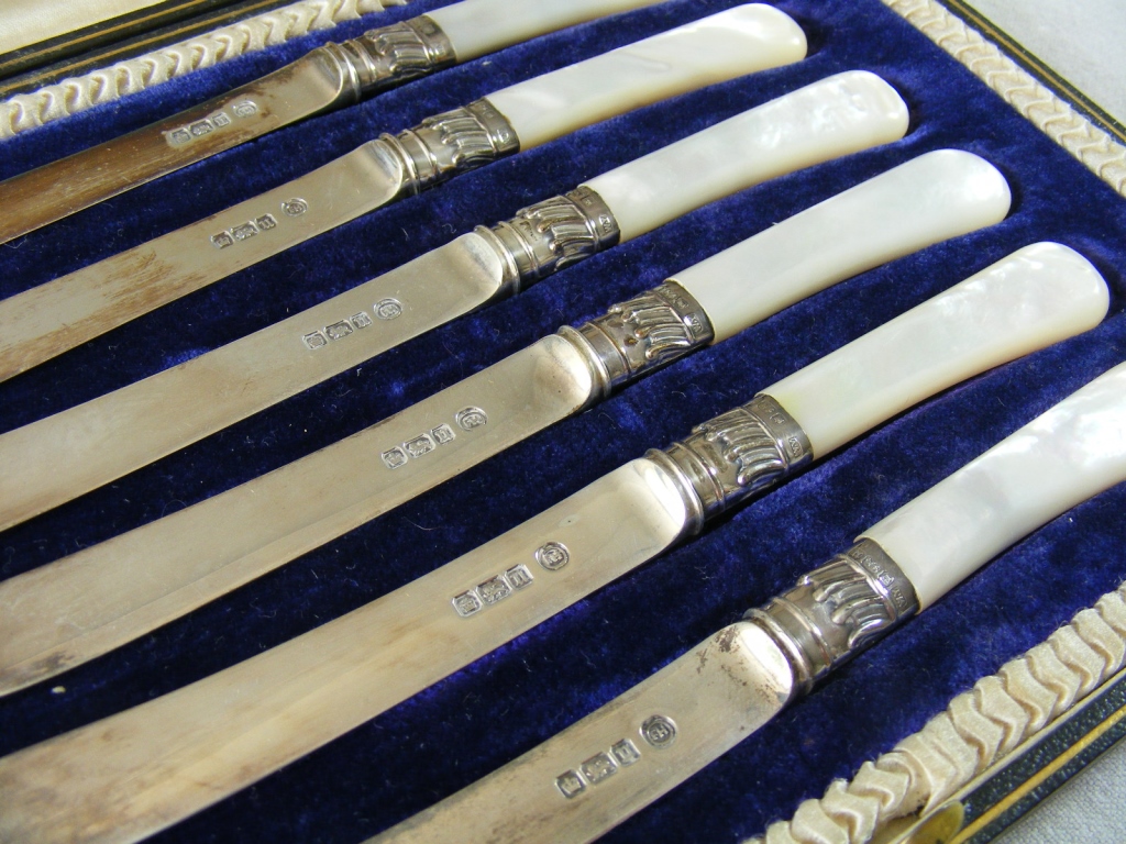 Cased silver Butter Knife Set - Image 2 of 9