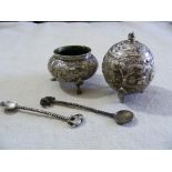 Colonial White Metal Salt and Pepper