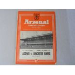 Football Programme: Arsenal v Doncaster 1953