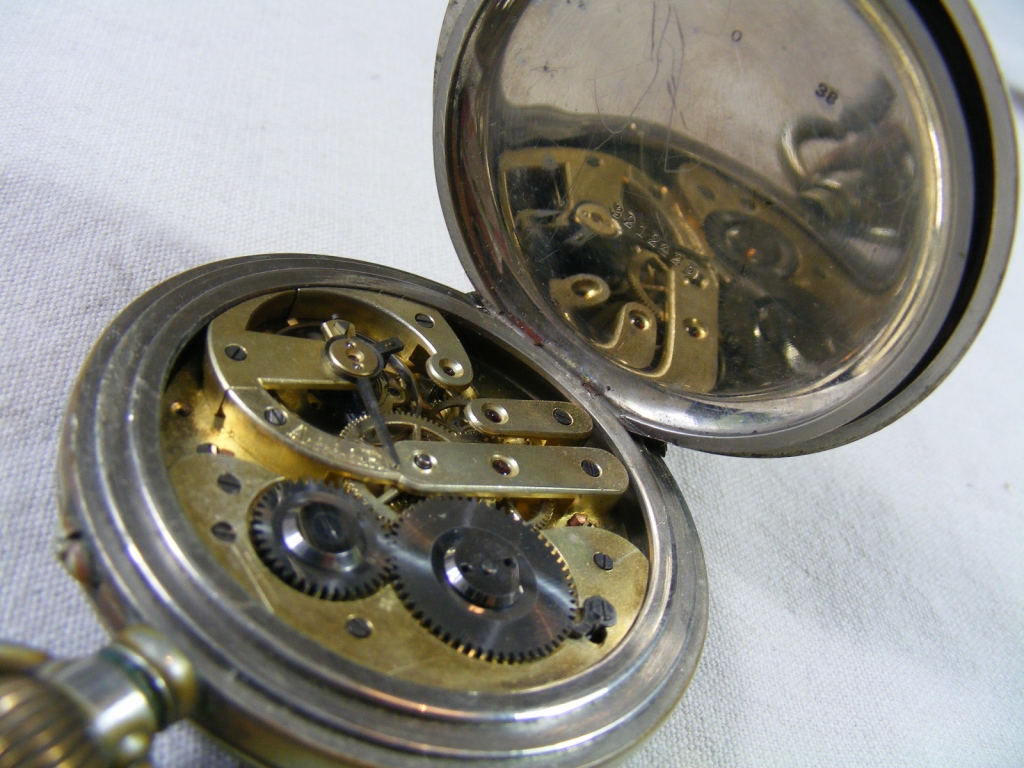 Large white metal Pocket Watch - Image 5 of 5