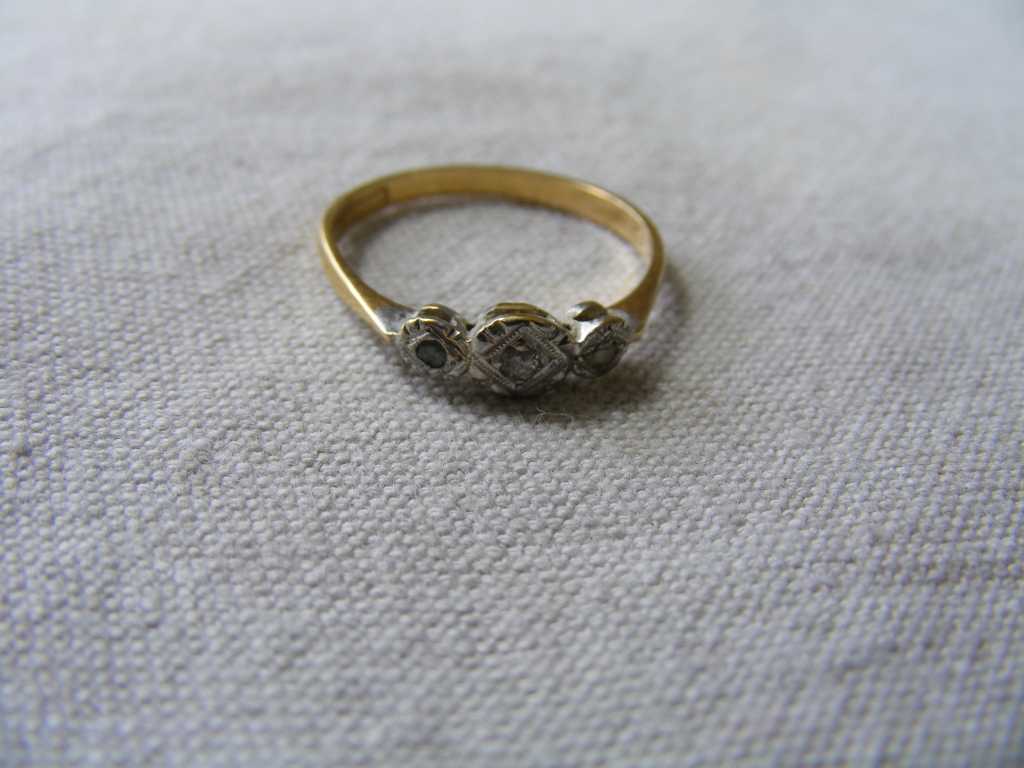 18ct yellow metal and Diamond Ring - Bild 9 aus 9