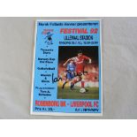 Football Programme: signed Liverpool v Rosenborg