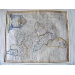 Vintage hand-coloured Map