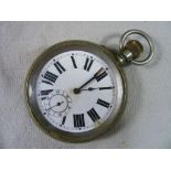 Large white metal Pocket Watch