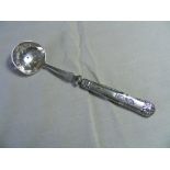 Edwardian silver-handled Strainer Spoon