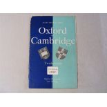 Rugby Programme: Oxford v Cambridge 1949