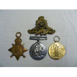 WWI 1914 Star Group of Medals