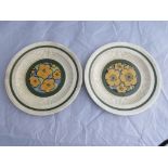 Pair of Hand Painted Bedford Ware Plates