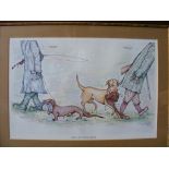 Framed Dog/Shooting interest Print