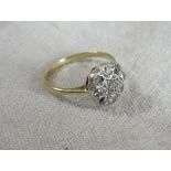 An 18ct Diamond Flower Cluster Ring