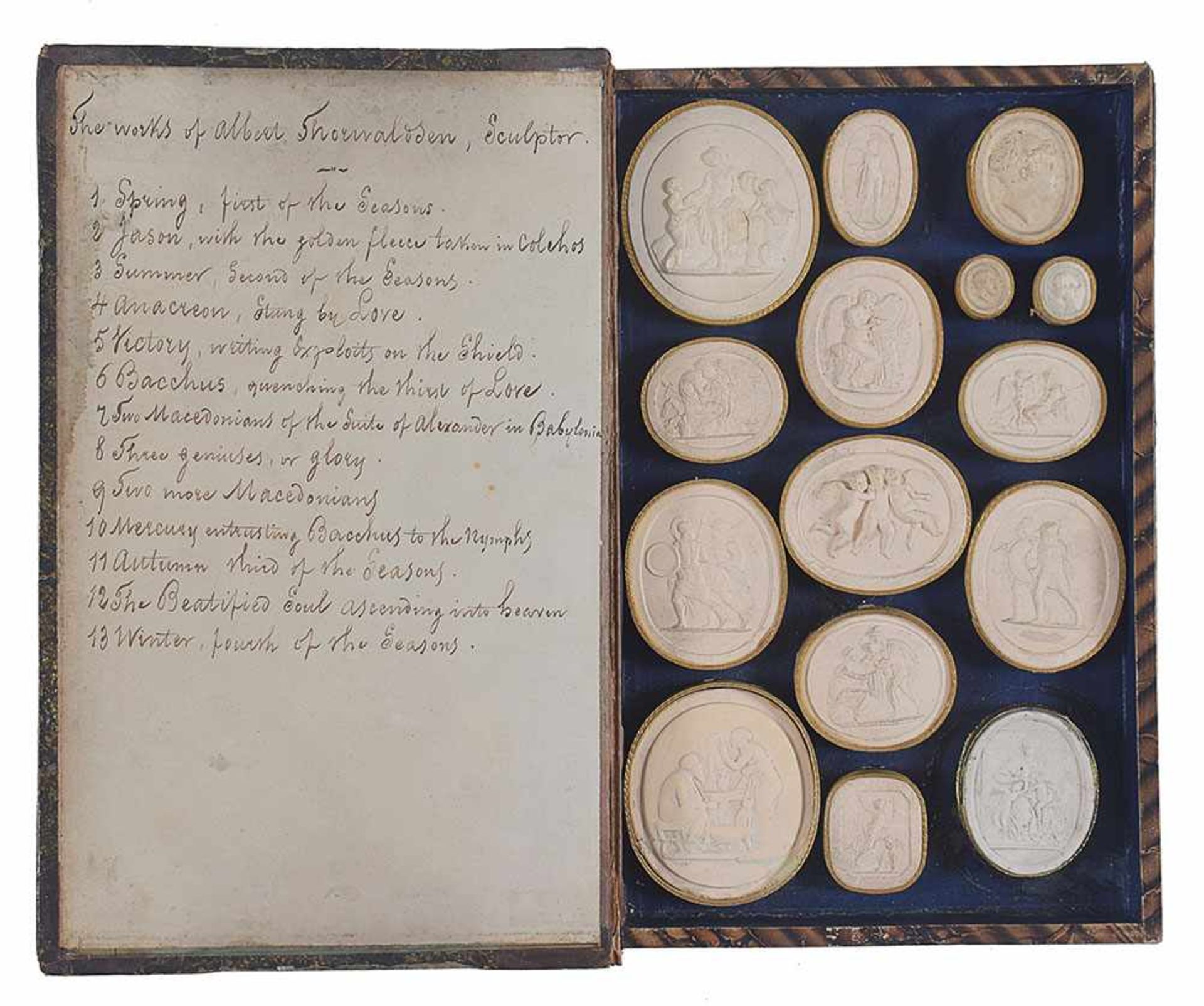 A collection of 64 plaster casts from the workshop of Pietro Paoletti, 1834-1844, preserved in two - Bild 4 aus 5