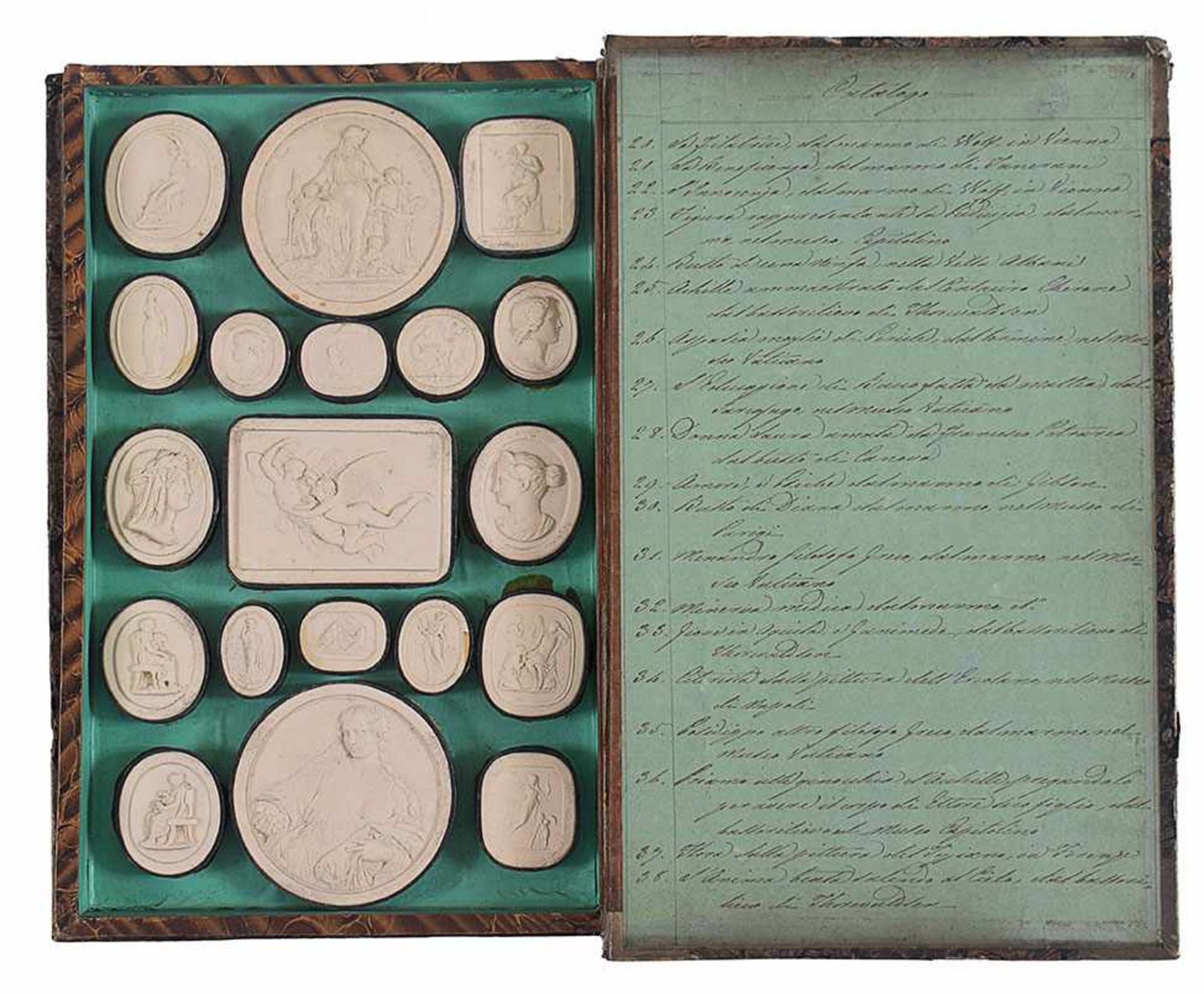 A collection of 64 plaster casts from the workshop of Pietro Paoletti, 1834-1844, preserved in two - Bild 2 aus 5