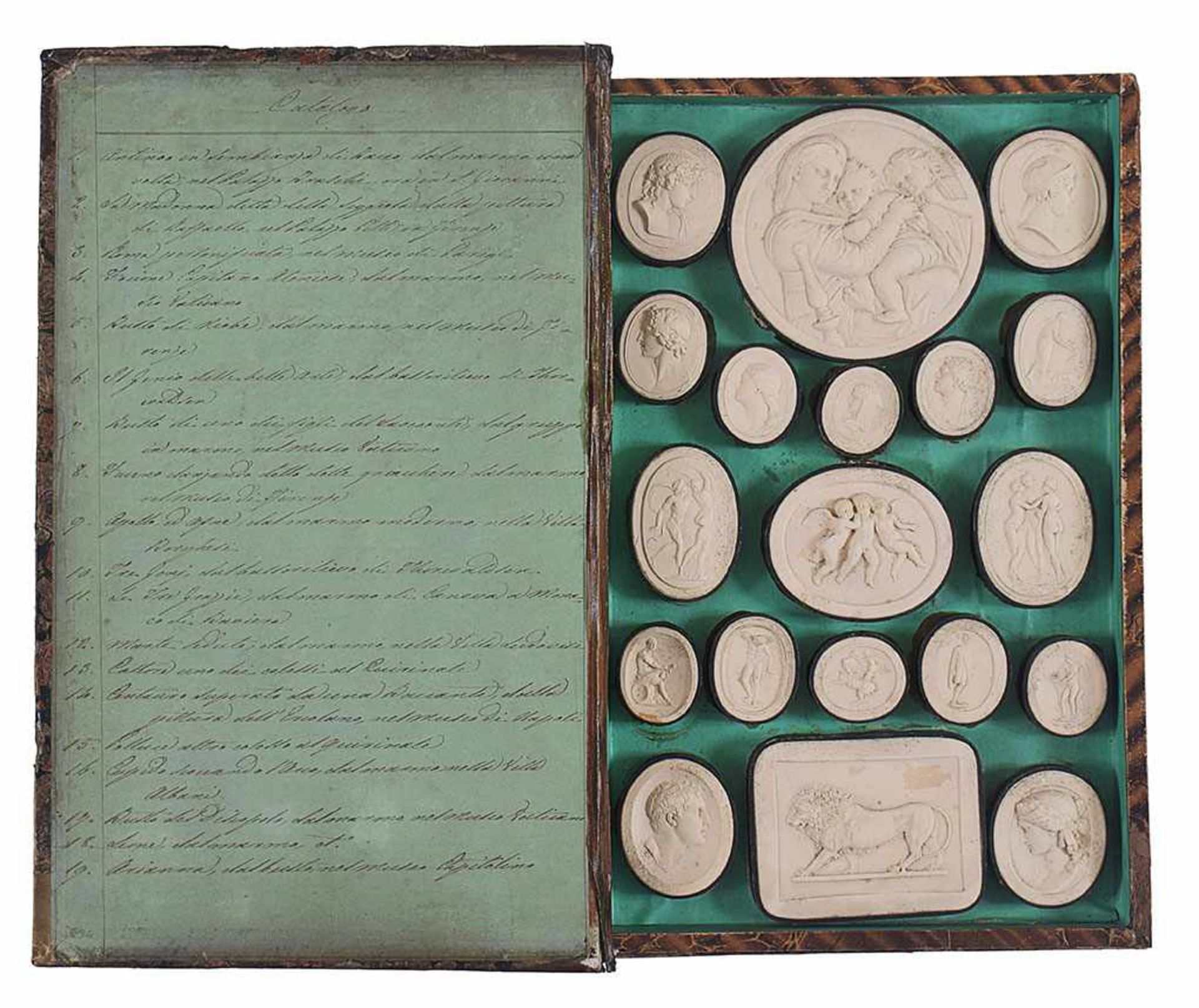 A collection of 64 plaster casts from the workshop of Pietro Paoletti, 1834-1844, preserved in two - Bild 3 aus 5