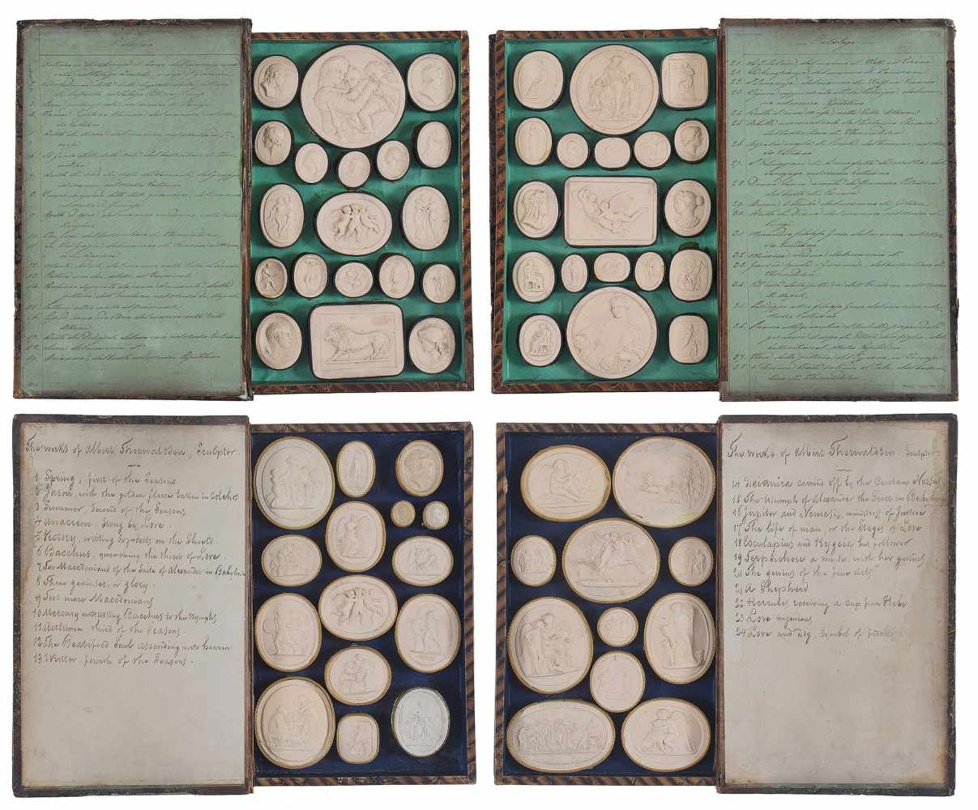 A collection of 64 plaster casts from the workshop of Pietro Paoletti, 1834-1844, preserved in two