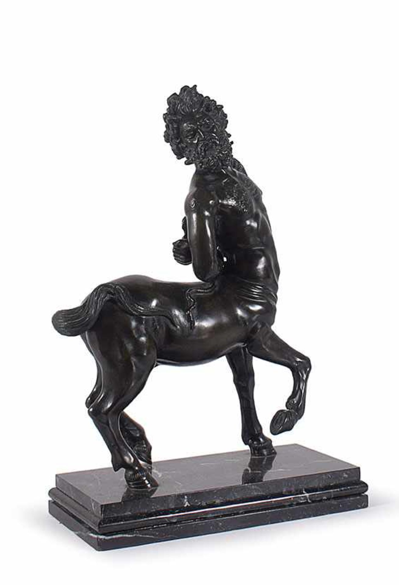 A patinated bronze sculpture of a centaurus 52x42x20cm.