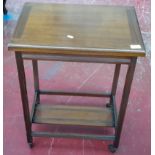 1940's-50's oak card table on castor feet