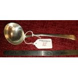 Georgian London silver ladle