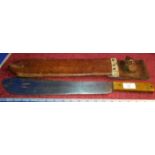 Military Martindale Birmingham jungle bowie knife, number #227 with leather sheath marked Garstin