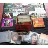 Box of mixed genre LP records