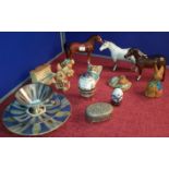 Selection of collectable's to include, Beswick horses, Pendelfin's, trio & trinkets