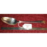 1780s London silver large spoon by William Sumner