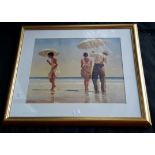 Large Jack Vettriano print in gilt frame