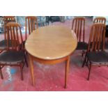 Retro teak table & 6 chairs