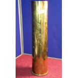 1910 large German brass shell, 50cm tall