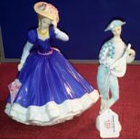 Royal Doulton figurine 'Mary' together with Royal Doulton figure 'Harlequin'