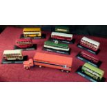 Corgi Lionel city lorry model, together with 9 Great British bus models