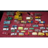 Selection of playworn dinky models etc