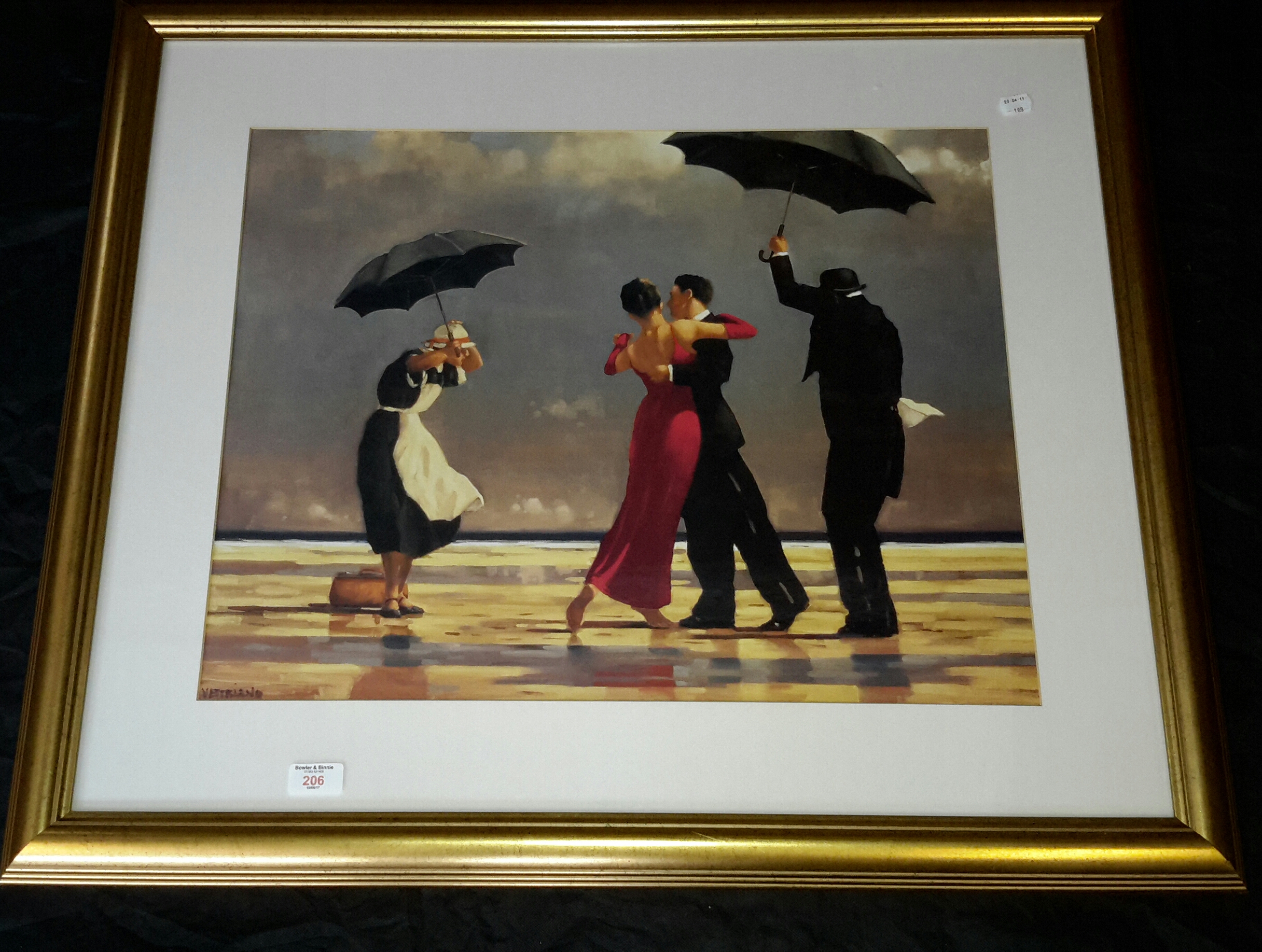 Large Jack Vettriano couple dancing print, 48x60cm