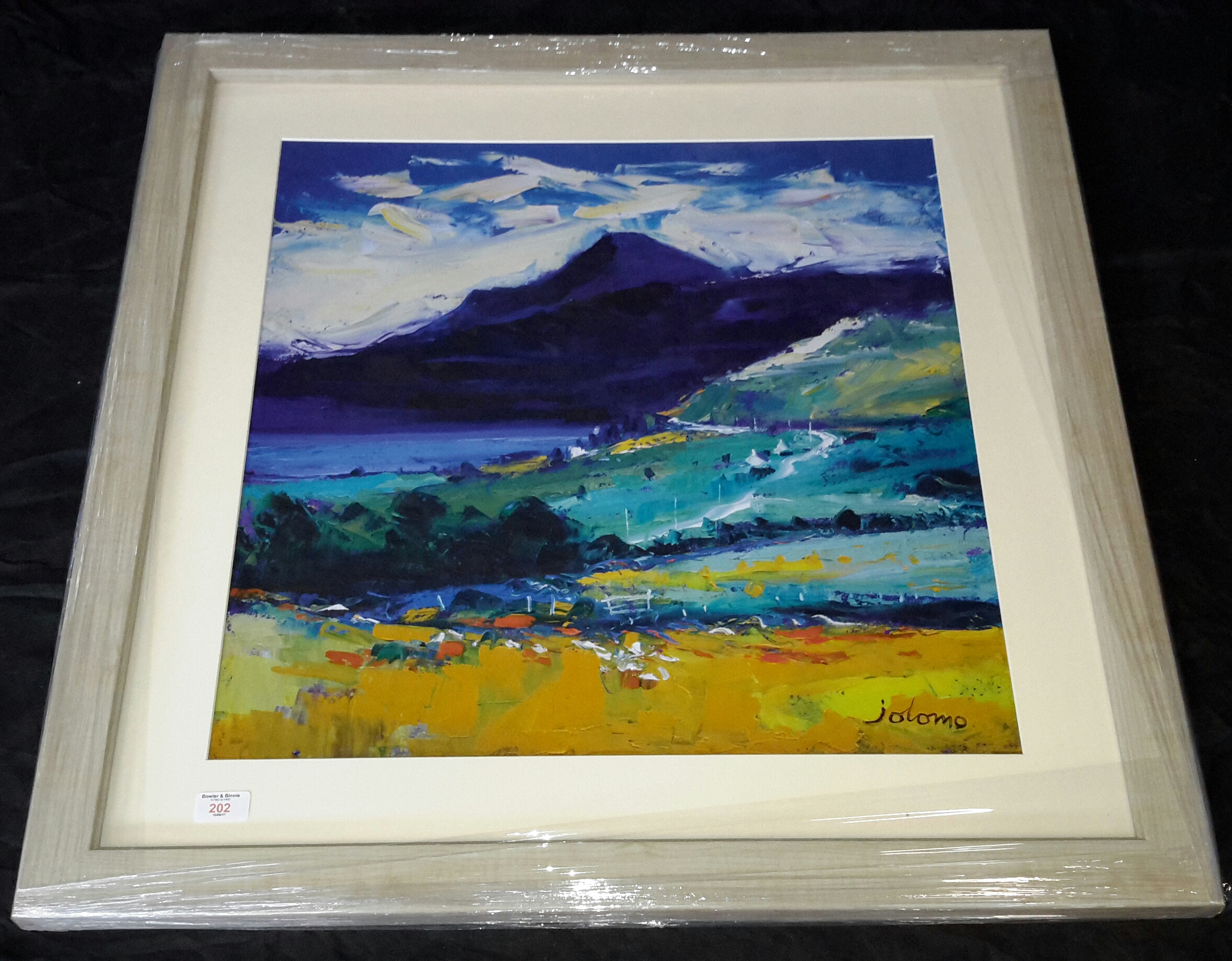 'Evening Light on Ben Talla' by Jolomo, 59x59cm