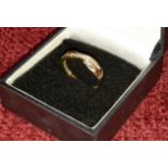 9ct gold ladies half eternity ring