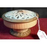 Locke & Co Worcester pot pourri lidded dish, 9cm tall, 13.5cm diameter