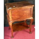 Oak 1940's-50's sewing table with sliding top 60x45x33cm