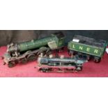 Large Flying Scotsman metal model train 65cm long, together with small metal train model