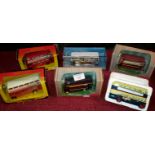 4 various Corgi bus models together with 2 others