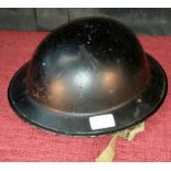 Military British helmet with strap