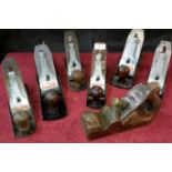 Spiers Ayr joiners plane together with 6 various Stanley & Acorn vintage joiners planes