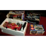 4 vintage remote control cars & tank