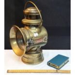 Lucas No746 'King of the road' paraffin car lantern together with Taylor Law & Co bank