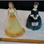 2 Royal Doulton figurines named 'Opal' & 'Cherie'