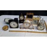 A selection of vintage alarm clocks