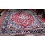 Large hand woven persian style rug approx 12x10 ft